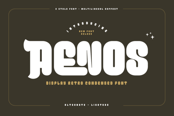 Aenos: A Retro Display Font for Bold Campaigns