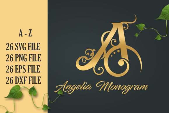 Angelia Monogram: Elegant Display Font