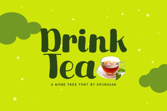 Drink Tea Font for Creative Projects