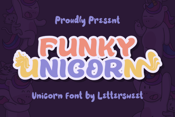 Funky Unicorn Font for Creative Projects