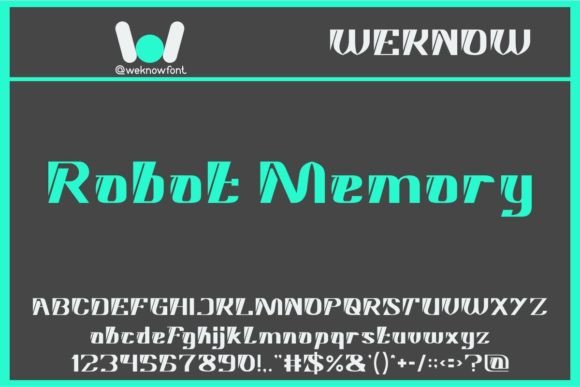 Robot Memory Font for Web Design