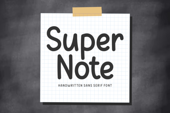 Super Note Font for Web Design