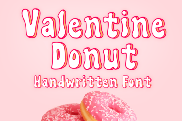 Valentine Donut Font for Web Design