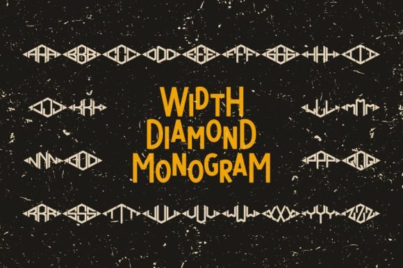 Width Diamond Monogram Font